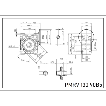 Reduktor PM 130 1/80 90 B5